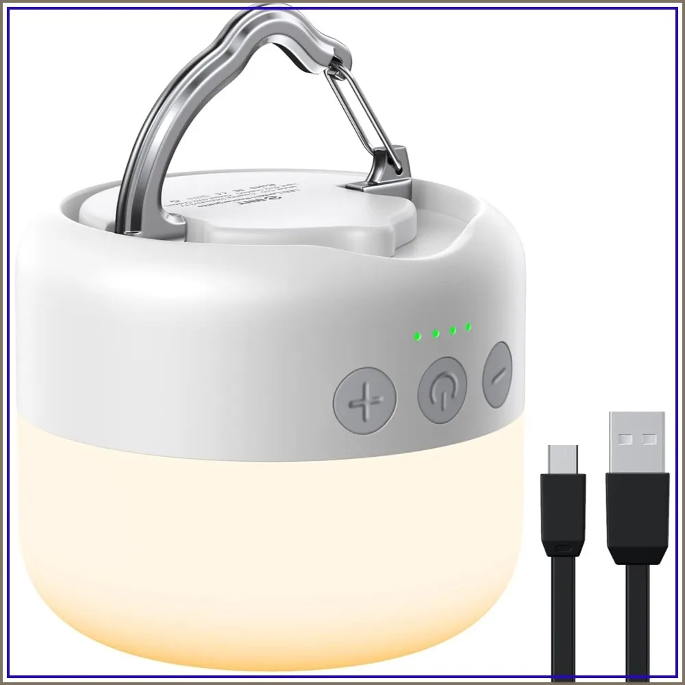 

Rechargeable LED Camping Lantern 1000LM, 300H Runtime, 6700mAh Emergency Light for Hurricane, Power Outages, Home, Hiking, Water-Resistant