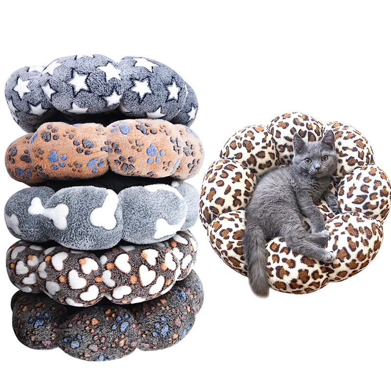 House Dog Bed Cat Mat Round Sleeping Pet Cat Dog Cute House Bed Mat Warm Kennel Nest Pet Basket Funny House For Cat Dog Bed