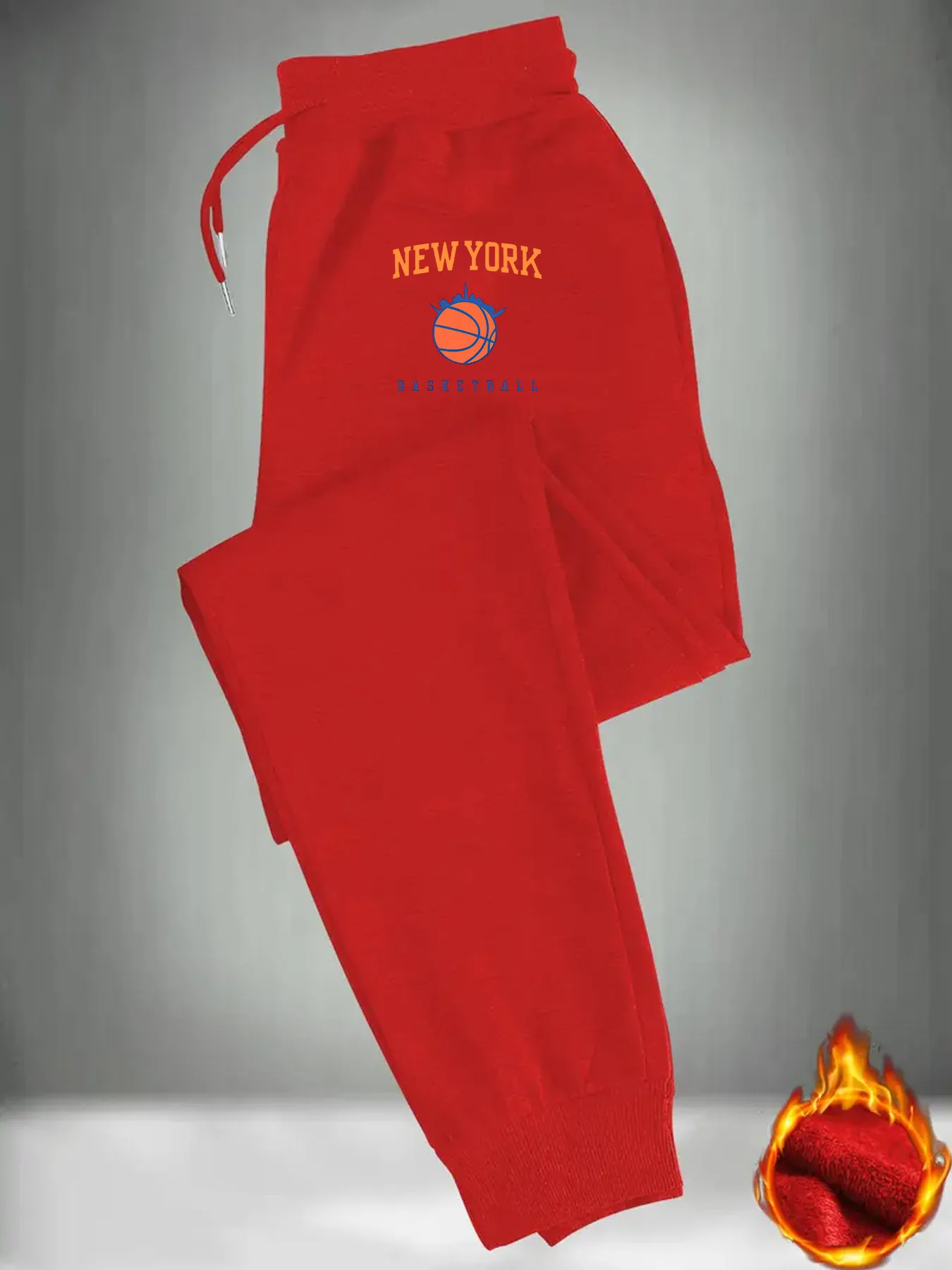 2026 New Men's Basketball Print Casual Sports Pants Elastic Drawstring Waist Comfortable Sweatpants streetwear streetwear view 3