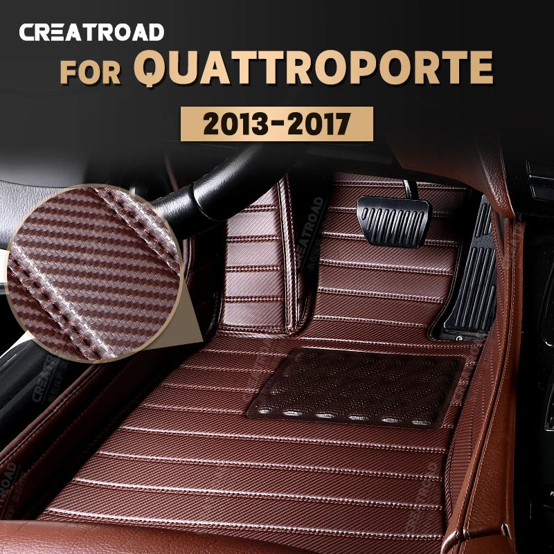 

Custom Carbon Fibre style Floor Mats For Maserati quattroporte 2013-2017 16 15 14 Foot Carpet Cover Auto Interior Accessories