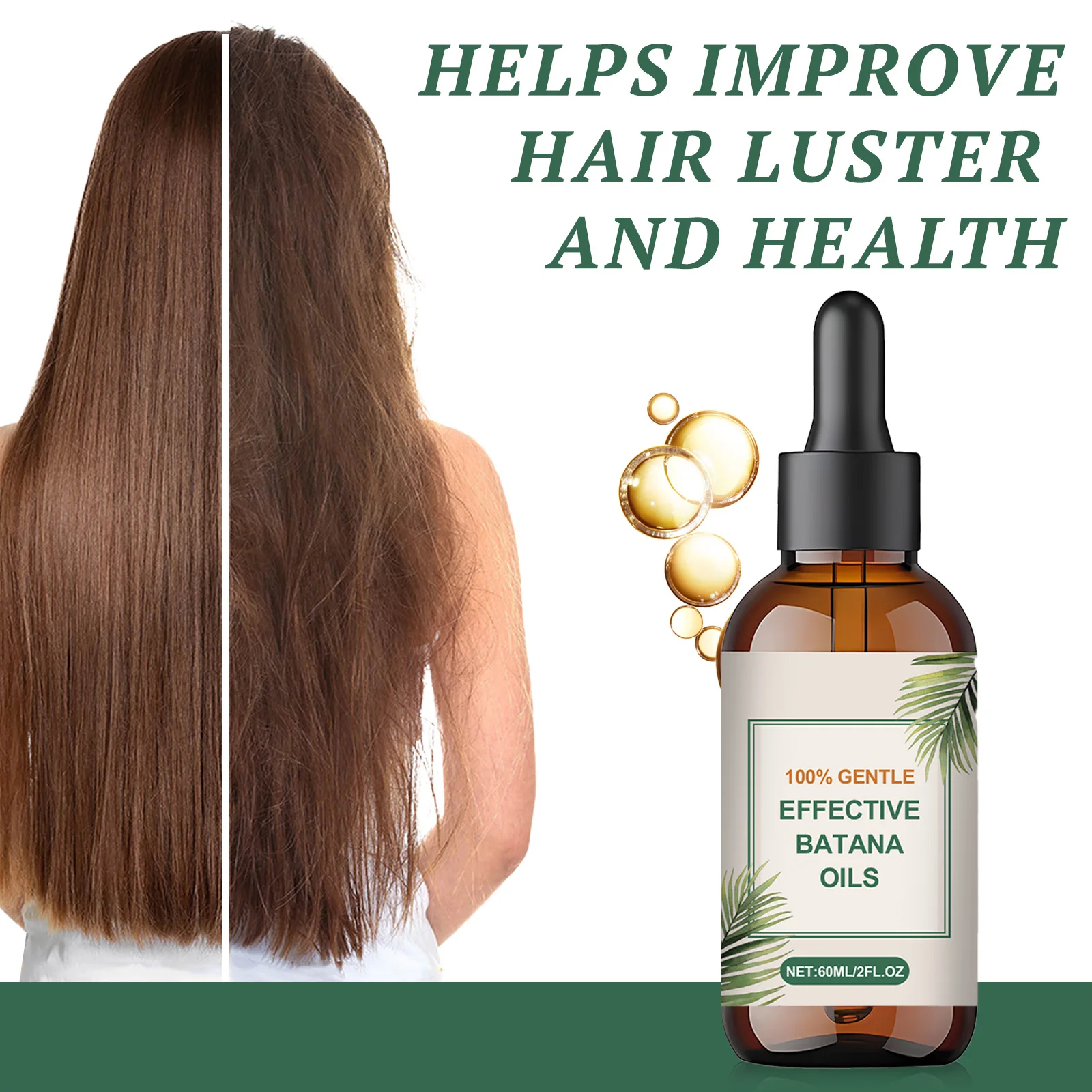 

60 мл масло Батана для роста волос, укрепления и восстановления, против ломкости, увлажняющего средства для ухода за кожей головы с розмарином и натуральными маслами