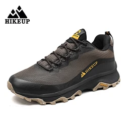 HIKEUP Outdoor Running Shoes Men Women Anti-skid Hiking Camping Sports Trail Male Safety Footwear Comfort Trekking Sneakers