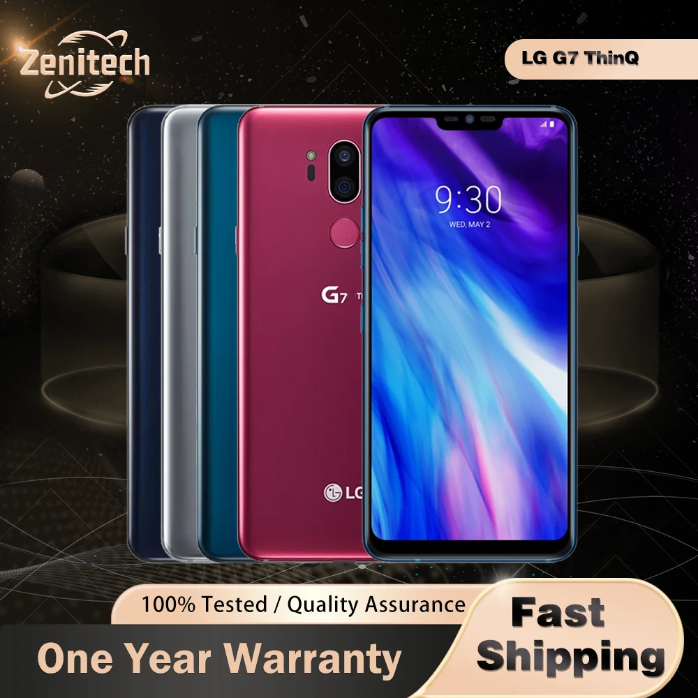 LG G7 ThinQ G710N version amricaine LTE tlphone portable Original dbloqu Octa Core 16MP camra 6.1 