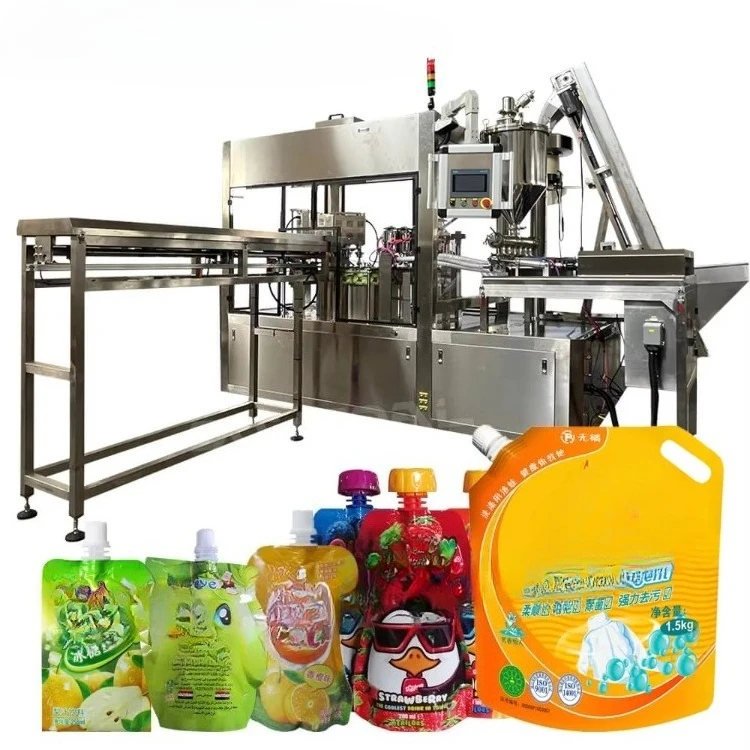 Spout Pouch Filling Machine, Spout Pouch Filling Machine for Viscous Liquid, Spout Bag Filling Machine