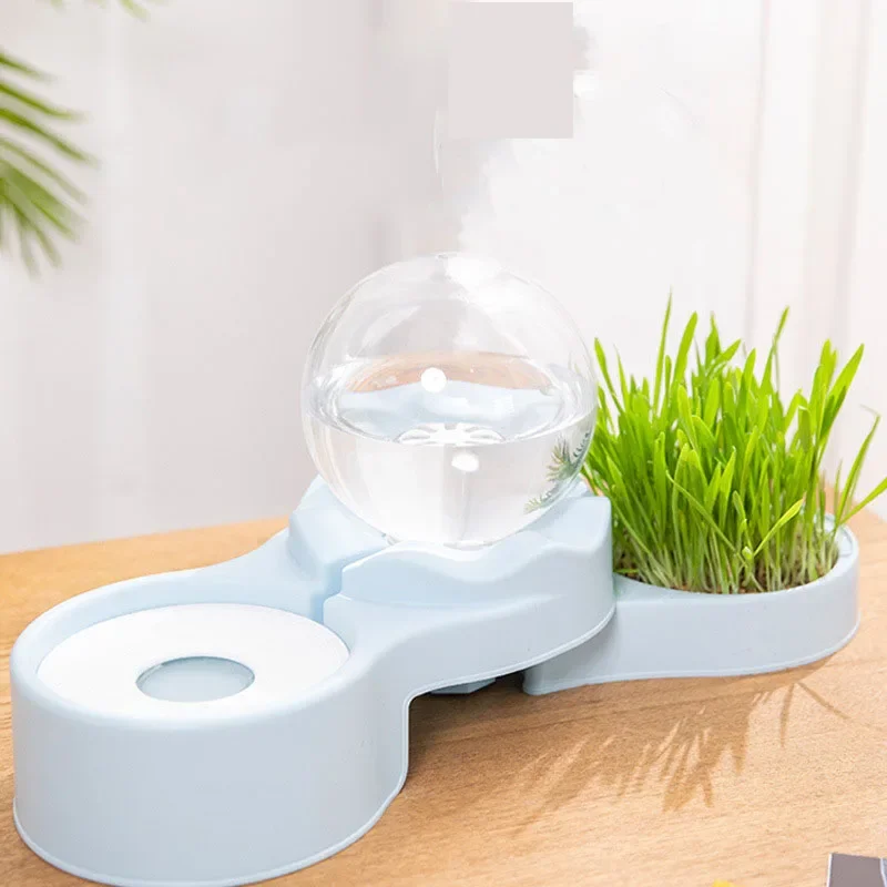 3 In 1 Pet Cat Bowl Water Dispenser Dog Food Container Drinking Bowl Cat Mint Cat Grass Cat Snack Feeders Dogs Bowl Pet Supplies