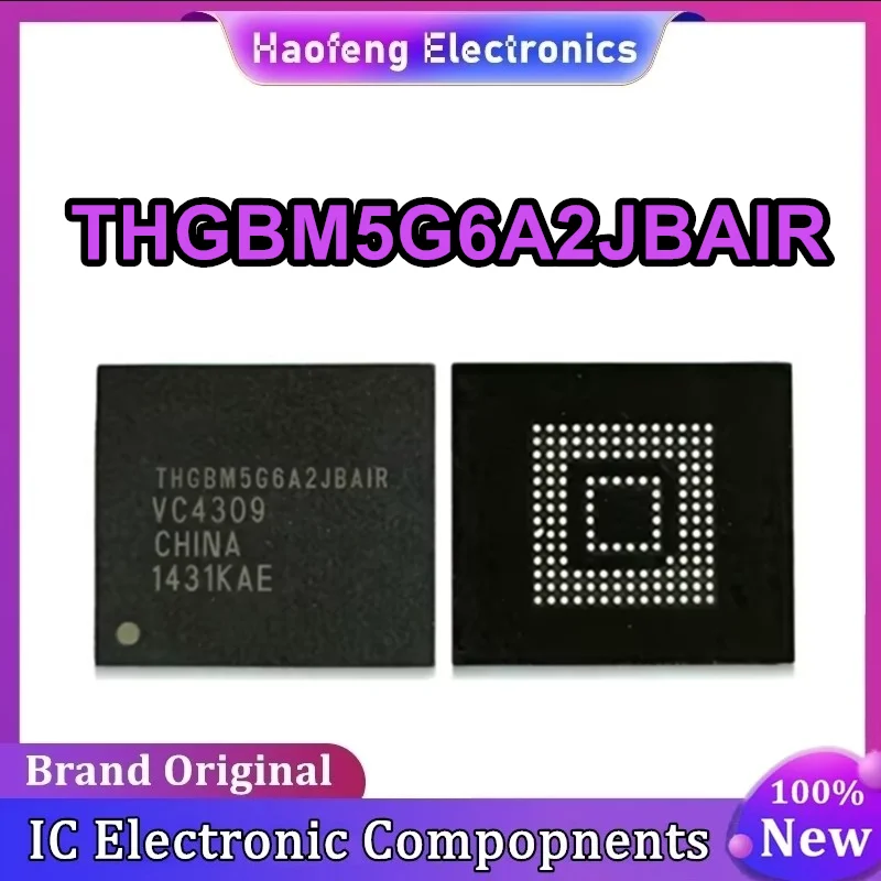 THGBM5G6A2JBAIR 8GB FBGA153 emmc Flash Particle Font Library 0-10 IC New Original in Stock