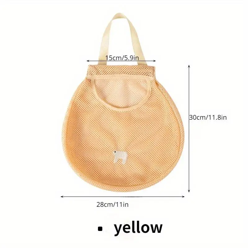 Kitchen Vegetable Storage Mesh Bag Reusable Fruit Grocery Wall Hanging Shopping Shoulder Bag