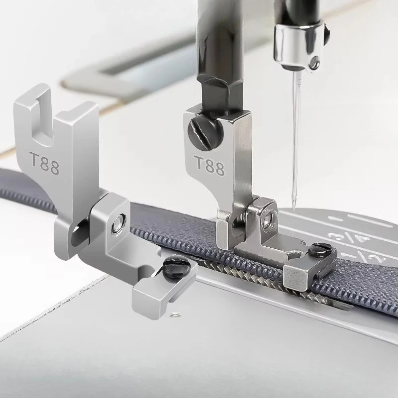 Special presser foot for invisible zipper on flat car T88, left and right unilateral upper zipper sewing accessories