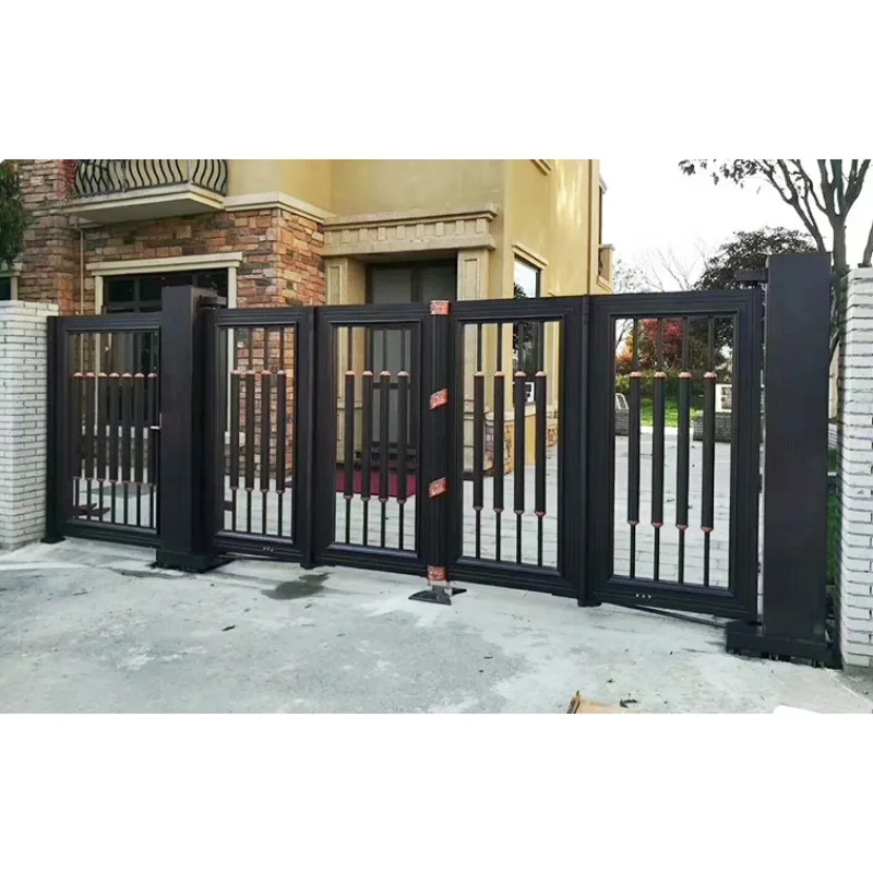 Trackless electric telescopic folding villa courtyard gate community yard automatic opening suspension electric gate