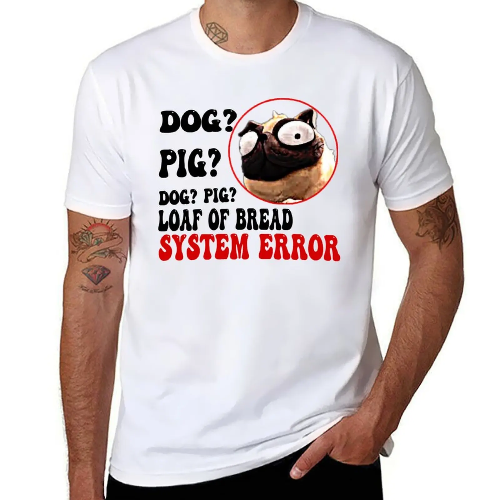 

Dog Pig System error theMitchells Vs The Machines T-Shirt funny t shirts cotton T-Shirt