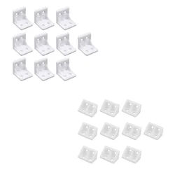 10pcs Nylon Plastic Thickened Corner Brackets 90 Degree Angle Corner Brackets L-shaped Cabinet Furniture Closet Angle Connectors
