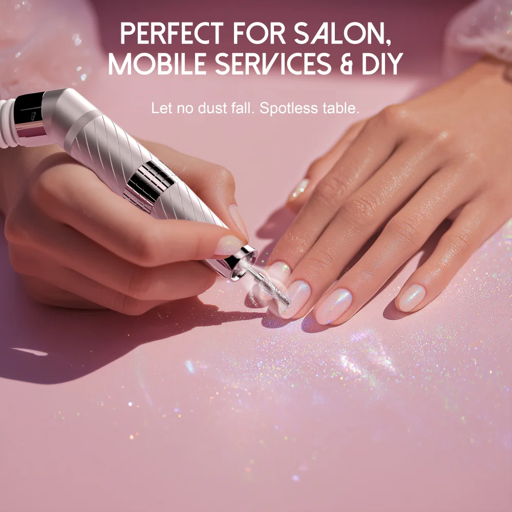2-in-1 ใหม่ Professional 35000RPM Brushless Turbine NAIL EXTRACTOR เครื่องบดสําหรับ Home & Salon