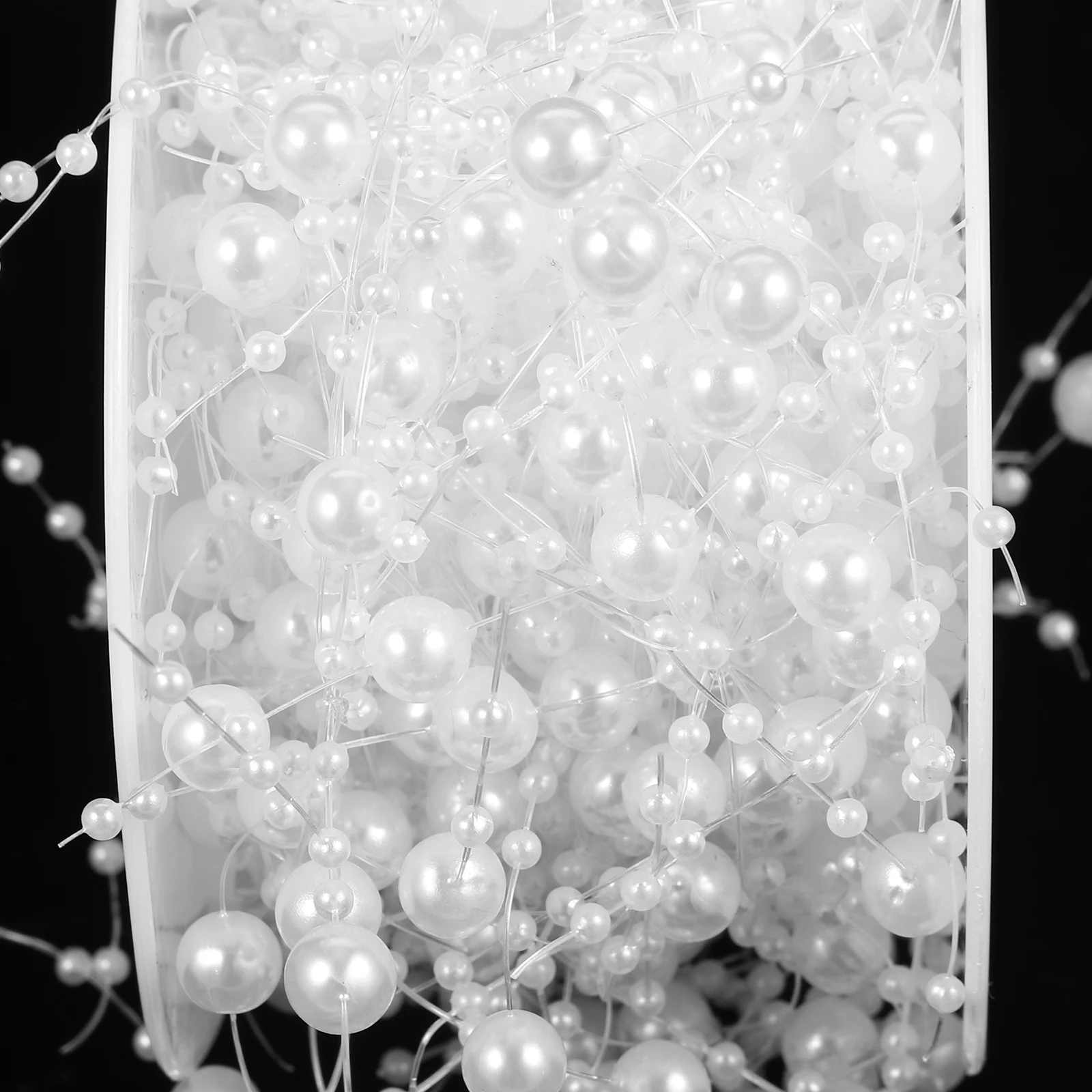 1 Rolle künstliche Perlenschnur, Vasenfüller für DIY-Hochzeitsstrauß, Bastelperlen, Girlande, schwimmende Kerzen, Tischdekoration