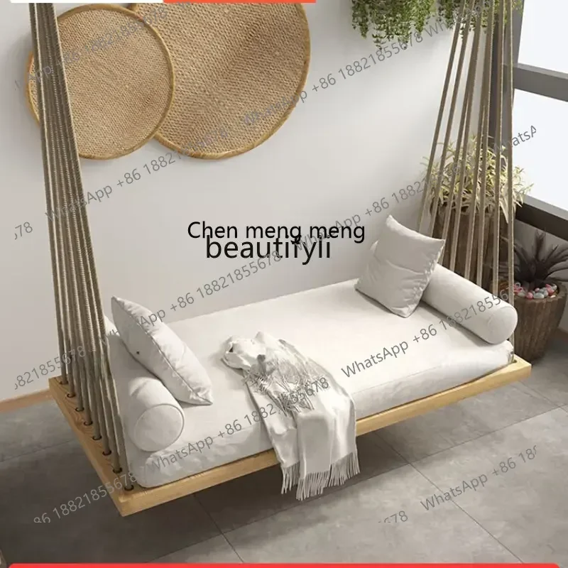 new  Outdoor Swing Outdoor Basket Solid Wood Single Double Swing Indoor Cradle Chair Hammock Rattan Chair ss 8617