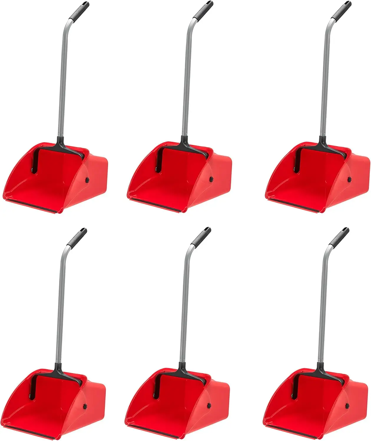 Jumbo Lobby Dustpan - Red  6-pack of upright lobby-style dustpans for use in commercial, public, residential