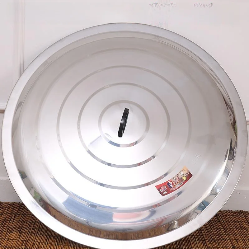 Large round Stainless Steel Fire Extinguishing Pot Lid Traditional Style Home Use Emergency Cooking Utensil Universal Bucket ...