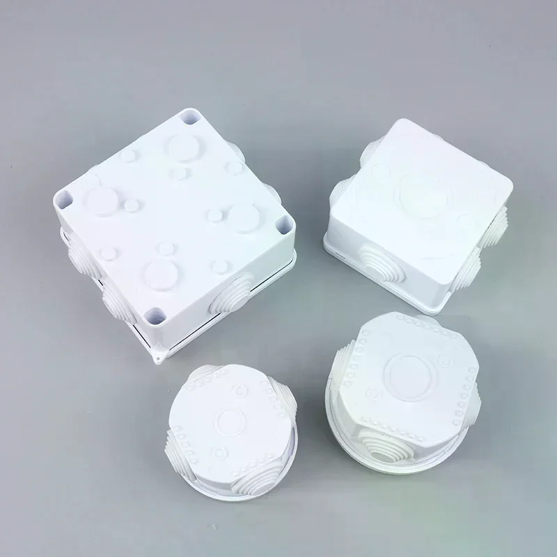 White Connection Cable Branch DIY Waterproof IP65 Power Case Junction Box Indoor Wire Shell Electric Control Boxes