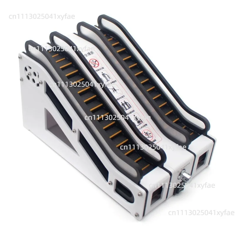 Portable Wireless Escalator Model Adjustable Speed Forward Reverse 3D Printed DIY Educational Demonstration Model