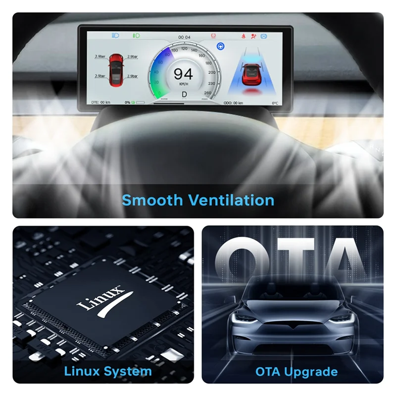 

6.2 Inch HUD HD IPS Dashboard Display Screen ABS Automotive Supplies For Tesla Model 3 Model Y 2017-2023