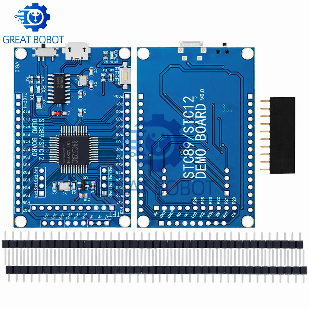 STC51 Core Development Learning Board, STC89C52RC 51 SCM Minimum System Microcontroller Module