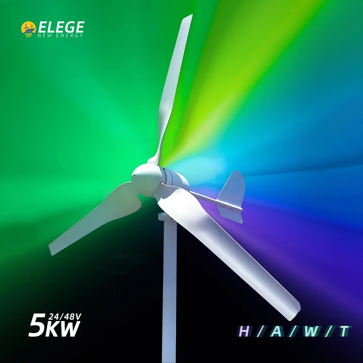 1Kw 2kw 3kw 5kw 12v 24v 48v flywheel type horizontal axis wind turbine generator set with MPPT controller windmill