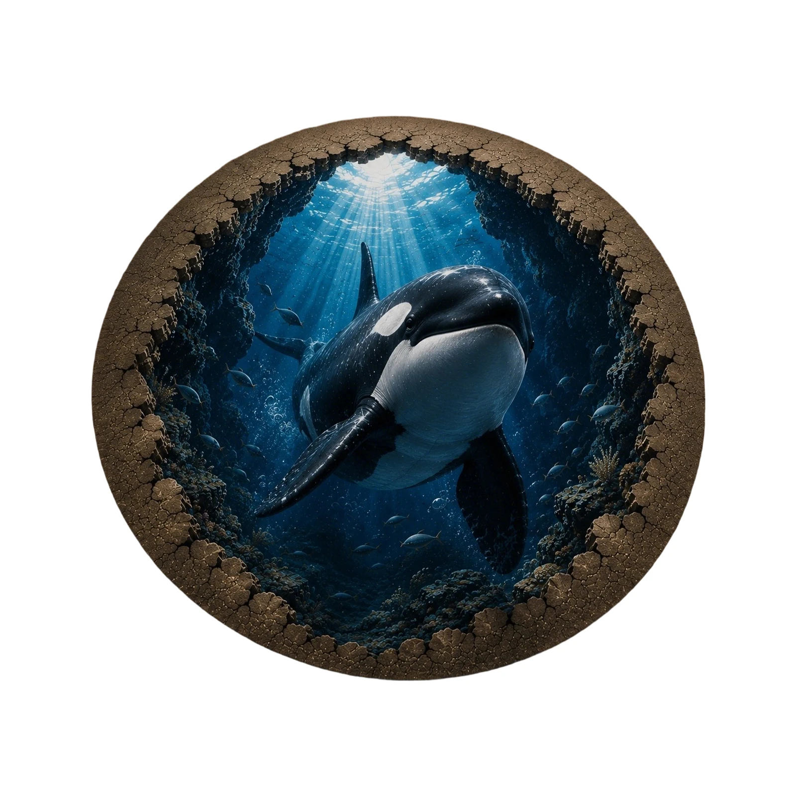 3D Ocean Rug Underwater Vortex Visual Area Carpet Non Slip Floor Mat for Living Room Bedroom Home Decor