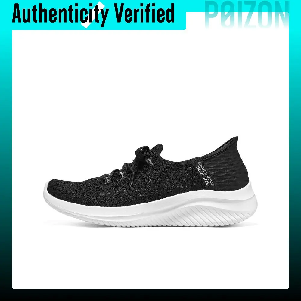 Skechers Slip-ins Walking Shoes Women's Low-top Black/White 896177-BKW