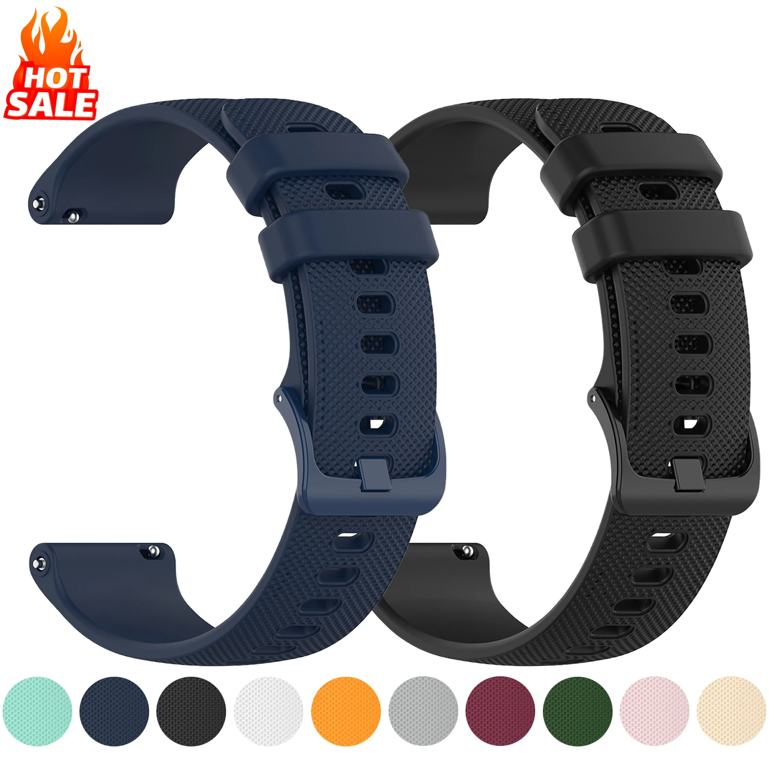 

20mm 22mm Silicone Strap For Garmin Venu 3 Band Forerunner 265 255 245 165 Music Vivoactive 4 Bracelet Garmin Venu Sq2 Plus Belt