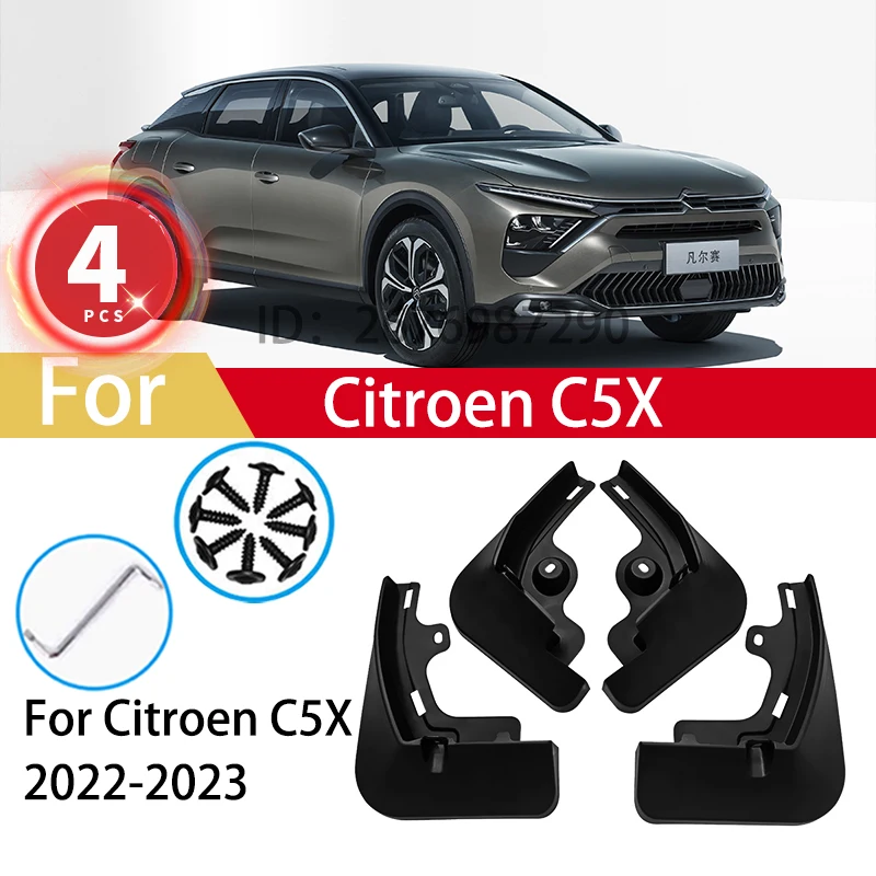 

4pcs Mudguards For Citroen C5X 2021 2022 2023 Mud Flaps Car Splash Guards Front Rear Fender Protector Accessories