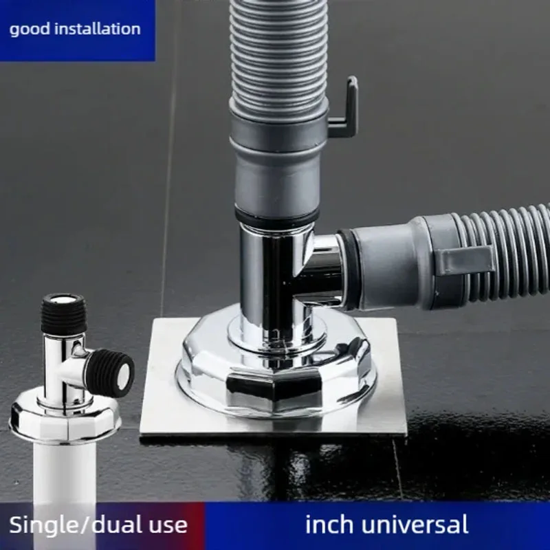 Washing Machine Drain Pipe, Floor Drain Joint, Odor Proof Drain, Water Purifier, Three-Way Connection, Drain Pipe Interface