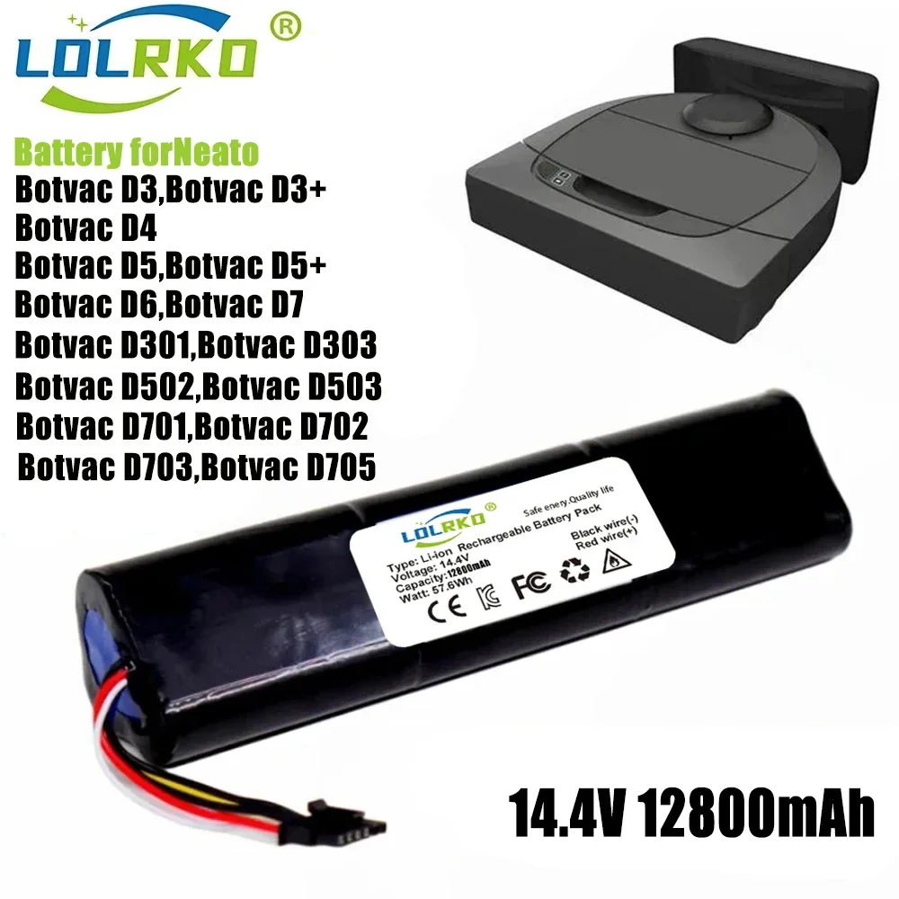 

Replacement Battery for Neato Botvac Connected,D3,D3+,D4,D5,D5+,D6, D7 Robotic Vacuum Cleaners,Part Number: 945-0225/205-0011