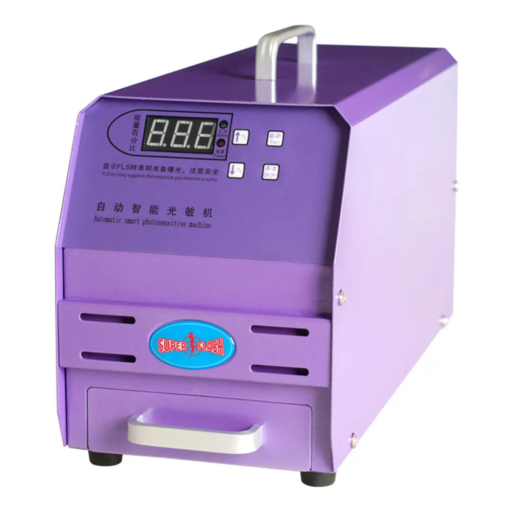 Auto Exposure Lamps Digital Display Photosensitive Flash Stamp Machine Stamping Making with 3 exposure lamps