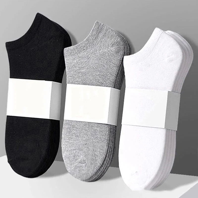 3 Pairs Mens Cotton Socks Low Tube Summer Autumn All-match Casual Fashion Ankle Boat Socks Male Meias Comfort Men Sox Calcetines