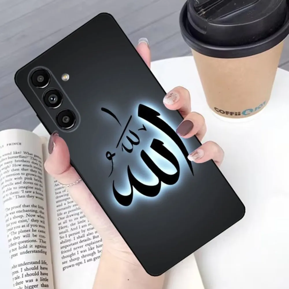 Чехол для телефона Only Allah для Samsung S24,23,22,30,21,10,9,Ultra,Plus,Lite,FE,мягкий силиконовый черный чехол