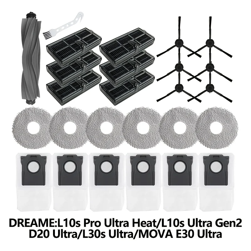 Compatible Accessories For Eame L10s Ultra Gen 2 / L10s Pro Ultra Heat / D20 Ultra / L30s Ultra / Mova E30 Ultra Robot Vacuums