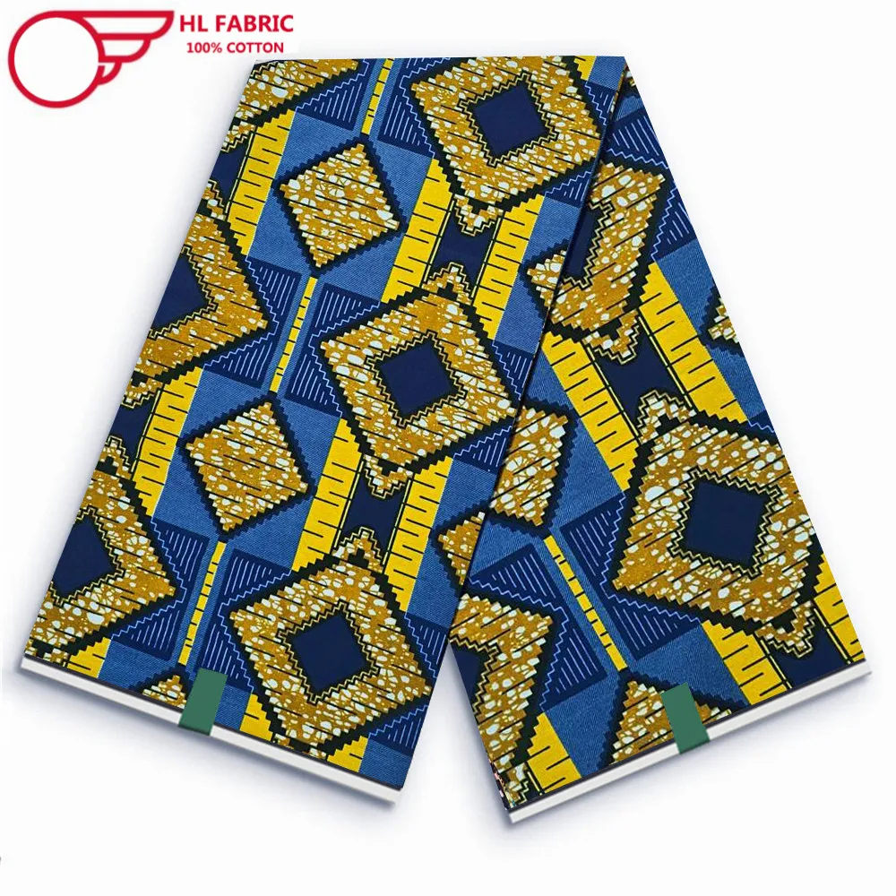 Veritable Wax 100% Cotton African Wax Fabric Nigerian Ankara Block Prints Batik Fabric Dutch Hollandais Pagne For Sewing VL-0-6