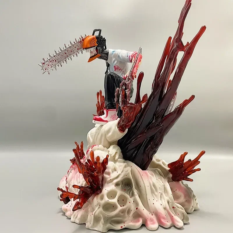 Chainsaw Man Denji Bodi Demon Slayer Scena Model Figurka 26cm Pvc Anime Ozdoba na Biurko Figurka Akcji Kolekcjonerskie Zabawki Prezenty