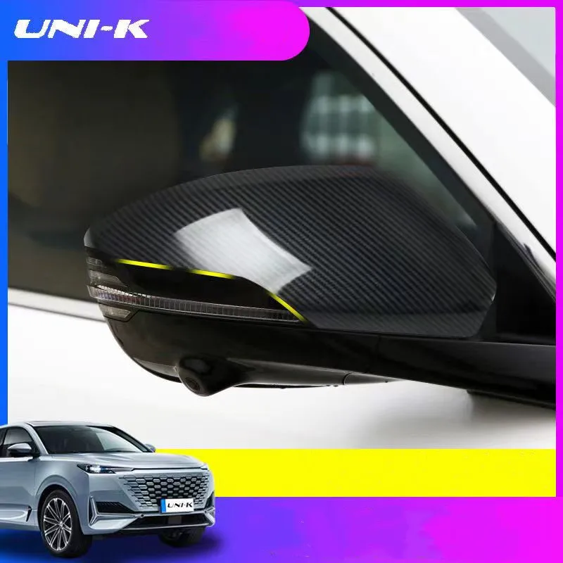 For Changan Uni-k Unik 2022 2023 Accessories ABS Carbon Door Side Ears Rearview Mirror Cover Sticker Protection Trim Stying