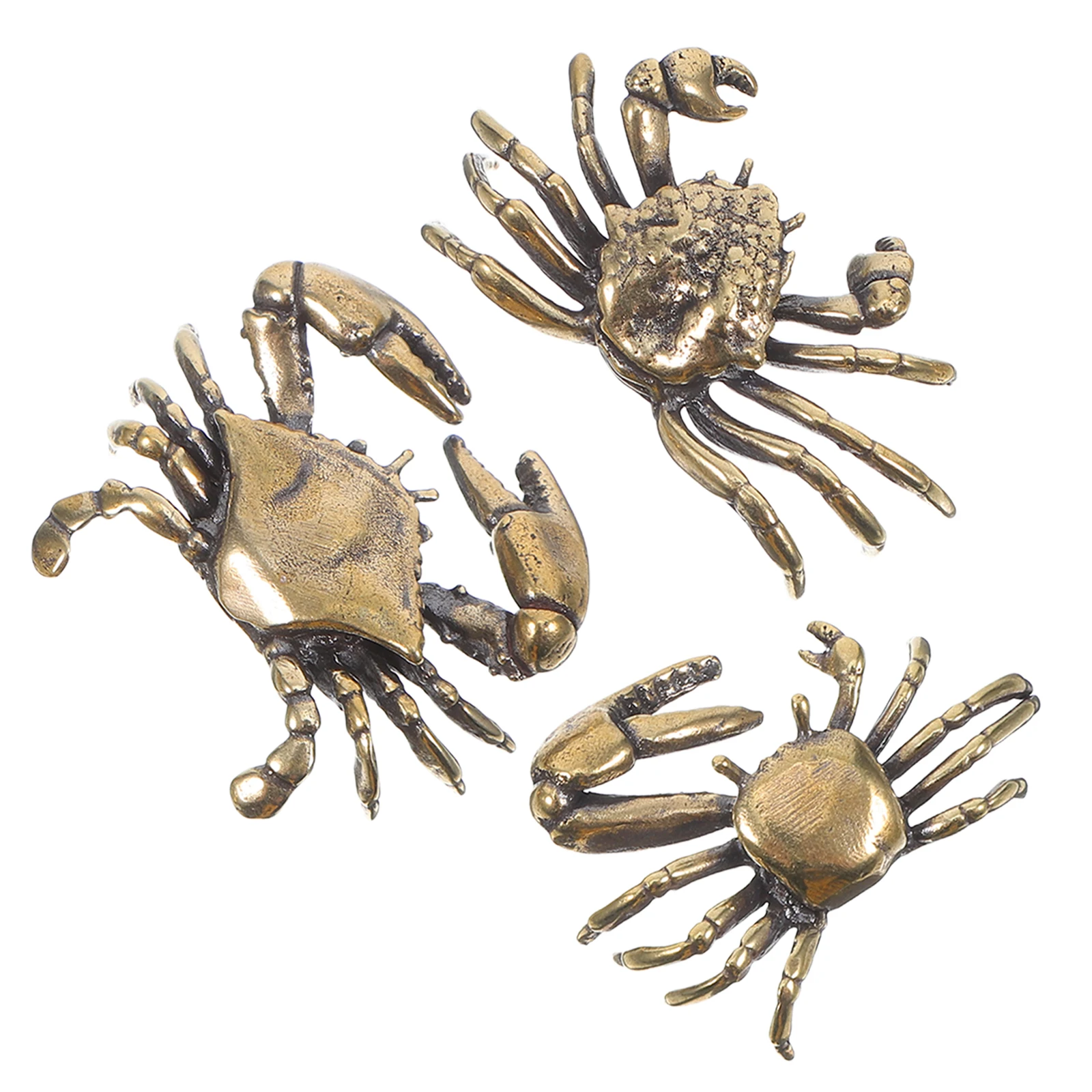 

3 Pcs Crabs Desk Decor Miniature Ornaments for Home Table Crabs Adornments Cabinet Creative Crab Decor Novel