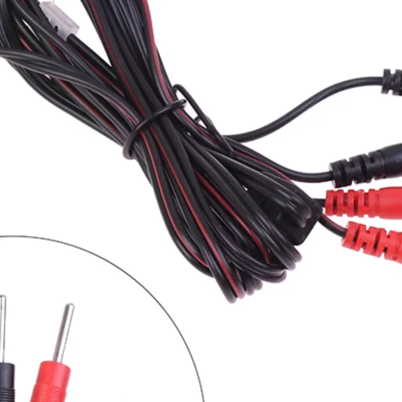 

1Pcs 2.35mm New Electrotherapy Electrode Lead Electric Shock Wires Cable For Massager Connection Cable Massage And Relaxation