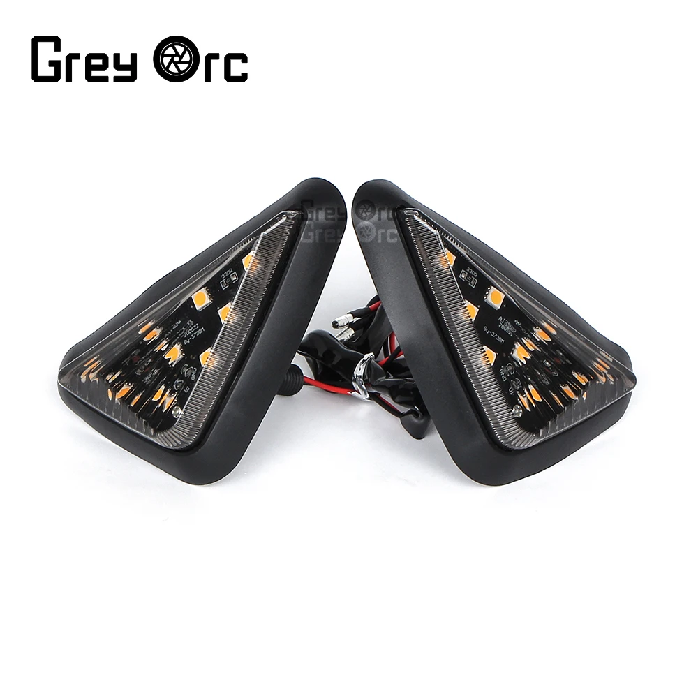 Universal Indicator Triangle Flush Mount LED Turn Signal Light For Kawasaki Honda BMW S1000R S1000rr Motorcycle Blinker Lamp