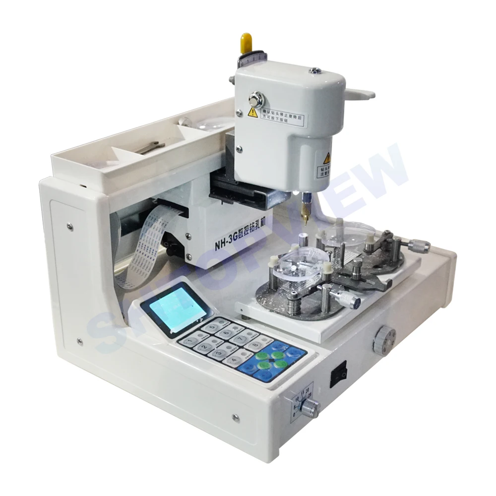 NH-3GS New Model 3D Automatic Digital Drilling Machine Lens Driller for Glasses Shop Use with 1 Year Warranty