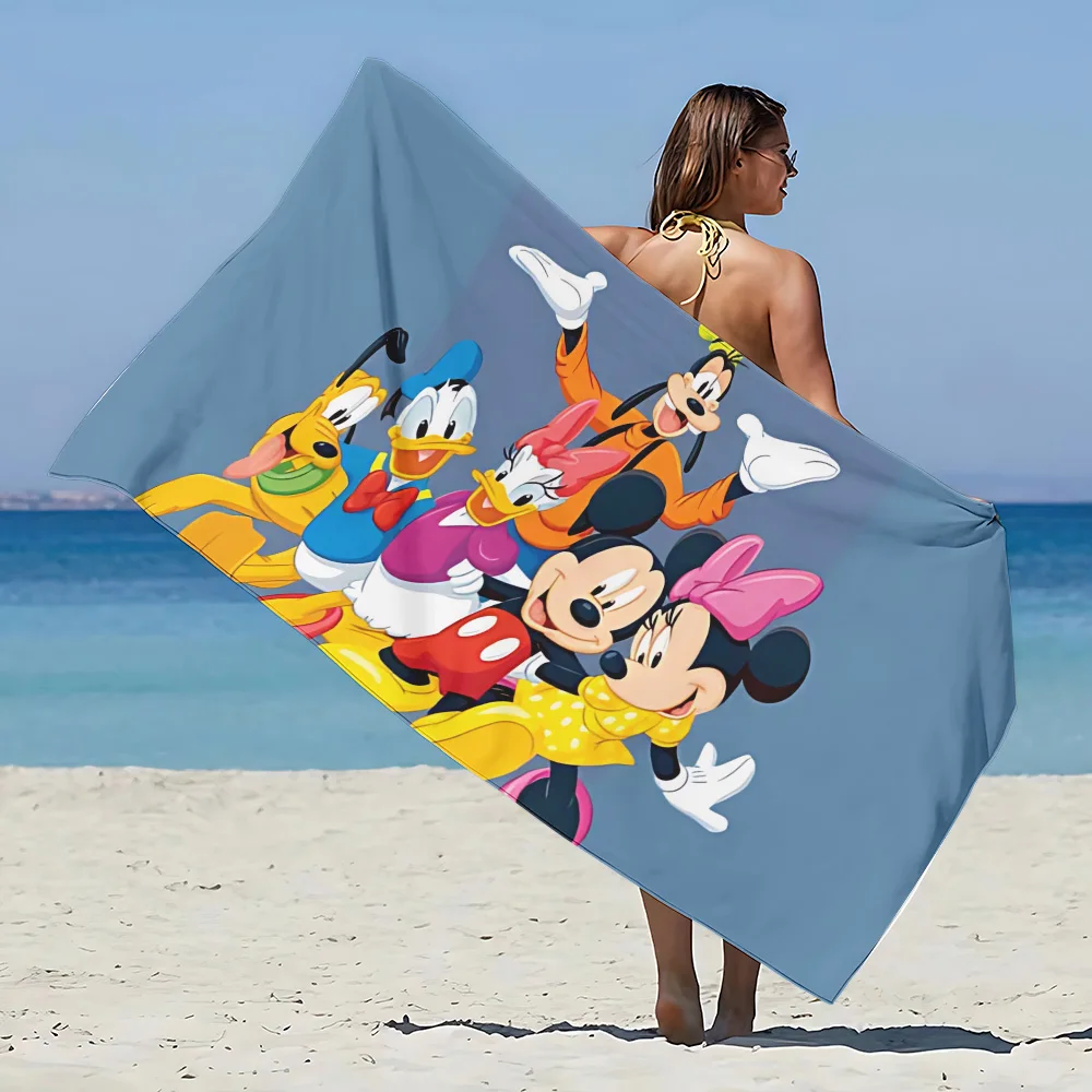 Disney Mickey Mouse Anime Graffiti Beach Towel Microfiber Sand Free Quick Dry Soft Sandproof Pool Towels Gift for Women Travel