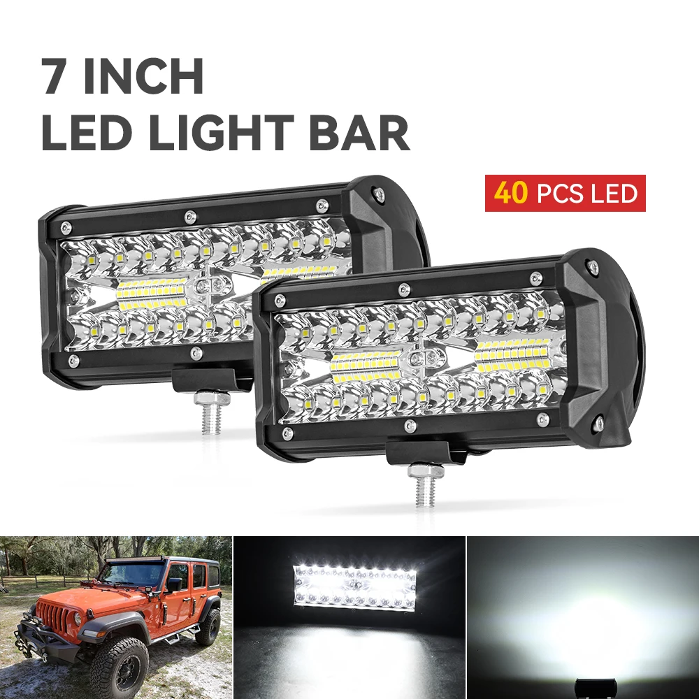 

Pop Car LED Light Bar Offroad 4x4 Spotlights Fog Lamp 12V 24V Diode Headlight Truck Farm Tractor Boat SUV ATV Light Bar/work Lig