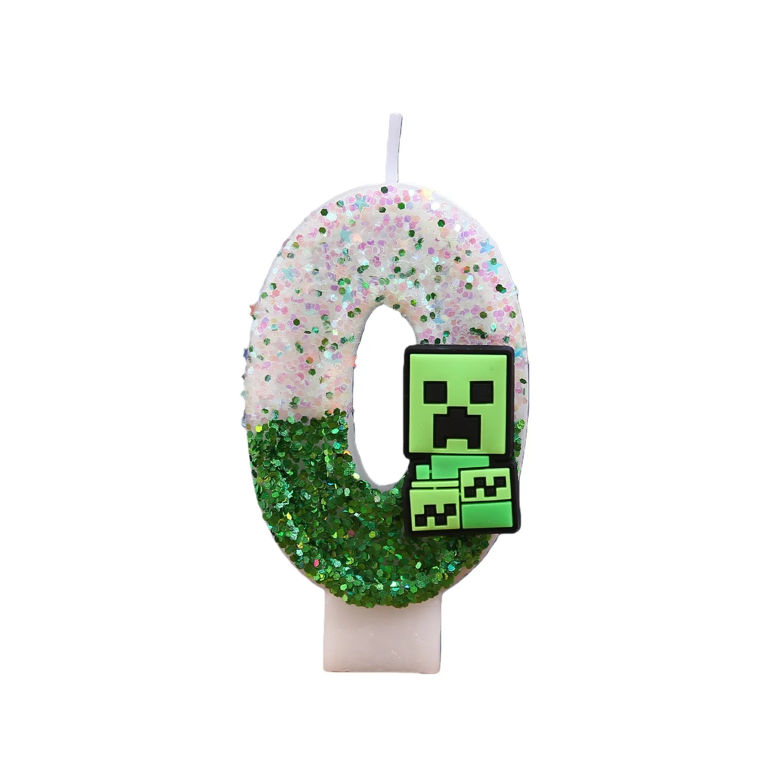 Birthday Numbers Minecraft Creative Cartoon Cake Decoration Candle Party Party Atmosphere Handmade Candles Boy Holiday Theme Sup view 5