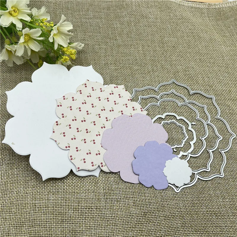 Flower Frame square Metal Cutting Dies Stencils For DIY Scrapbooking Decorative Embossing Handcraft Template