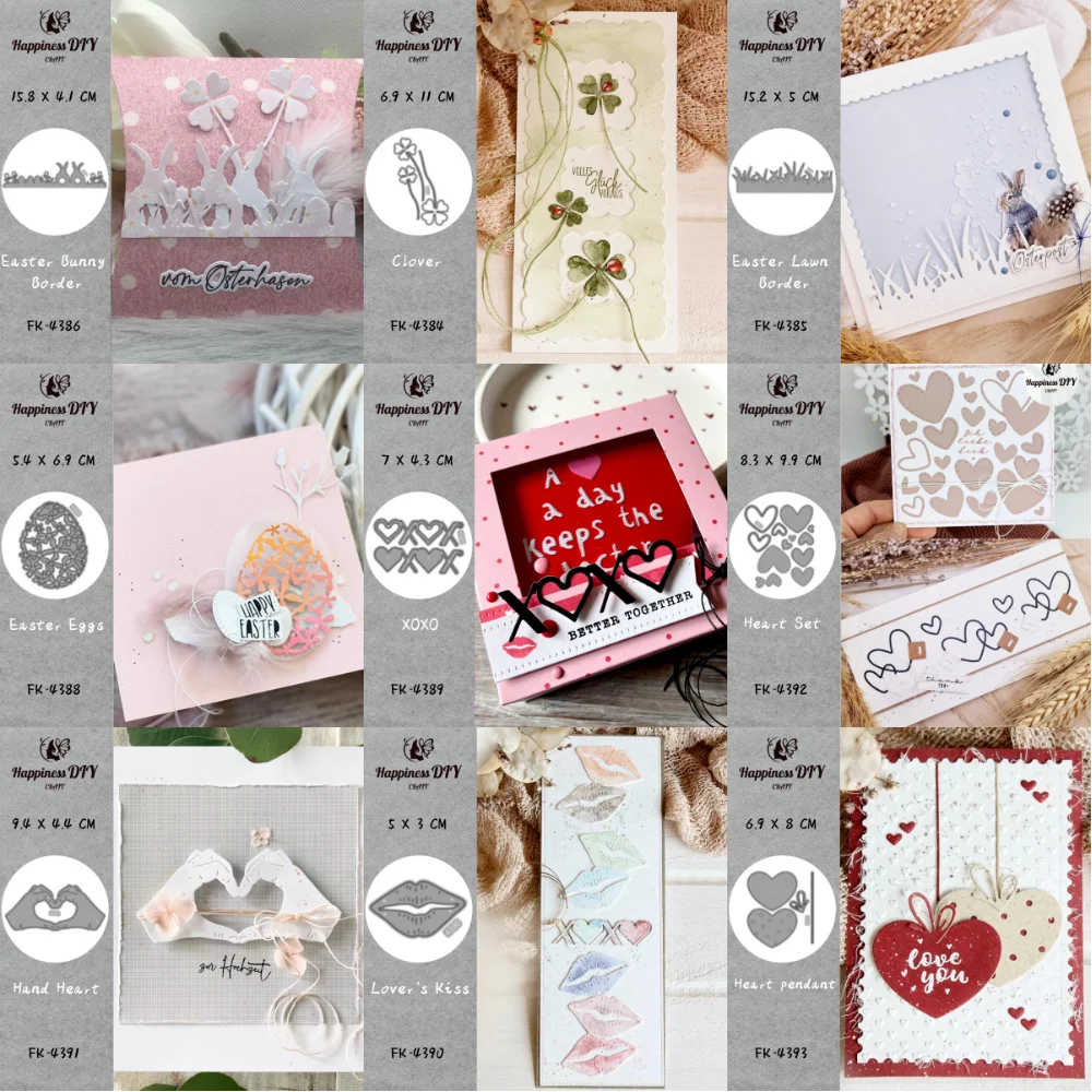 Valentine's Day and Easter Collection Metal Cutting Dies for DIY Scrapbooking Photo Album Decorative Embossing Paper Card Layer