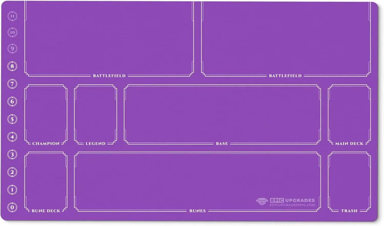 Riftbound Playmat with Zones 24'x14' Playmat Fantasy-Themed Play Mat Duel Pads Beginner Card Battles Commander Gaming Deskpad