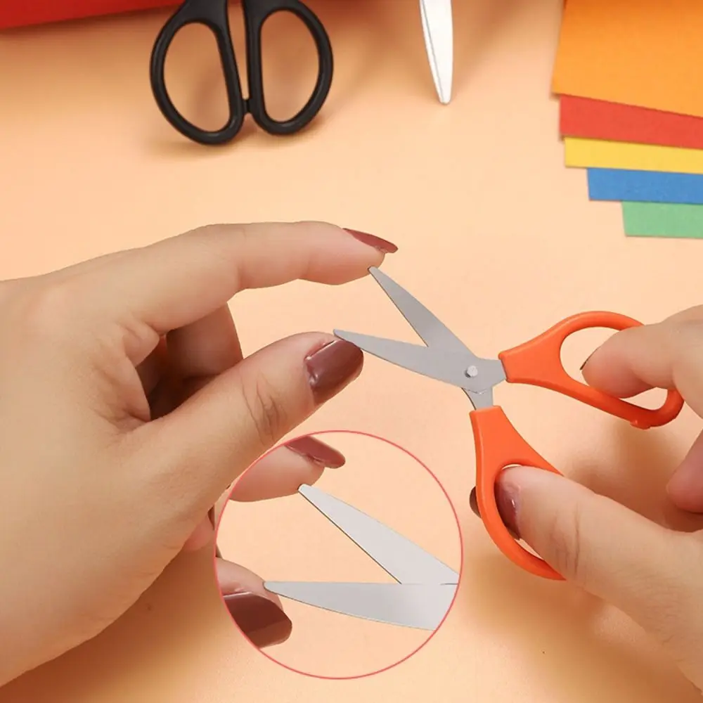 INS Portable Safe Mini Scissor Paper Work Handwork Mini Pocket Scissors Small Stainless Steel Paper Cutter Art Tool