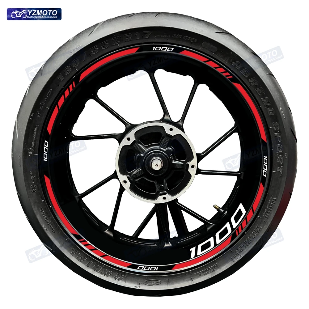 

Для Z400 Z800 Z900 Z1000 мотоциклетная гоночная передняя и задняя ступица колеса 17-дюймовая водонепроницаемая светоотражающая наклейка на обод, наклейка